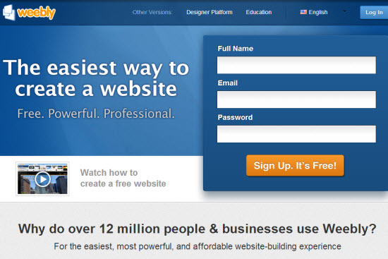 Website Building through Weebly