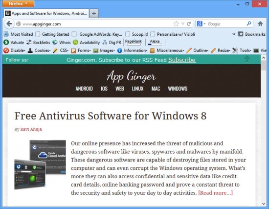 Web Browsers for Windows 8