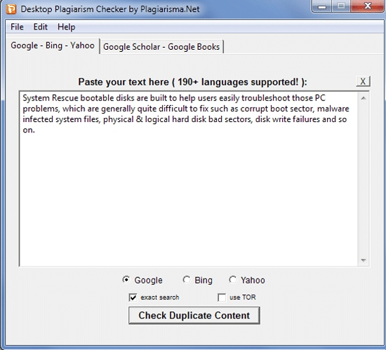 Desktop Plagiarism Checker Software