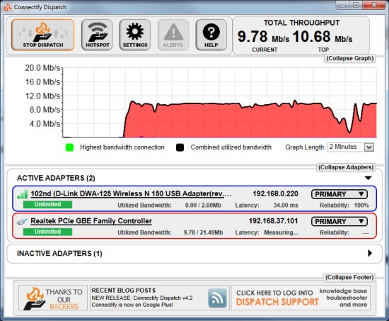 Multiple Internet Connections with Connectify Dispatch