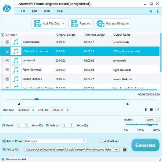 Aiseesoft iPhone Ringtone Maker