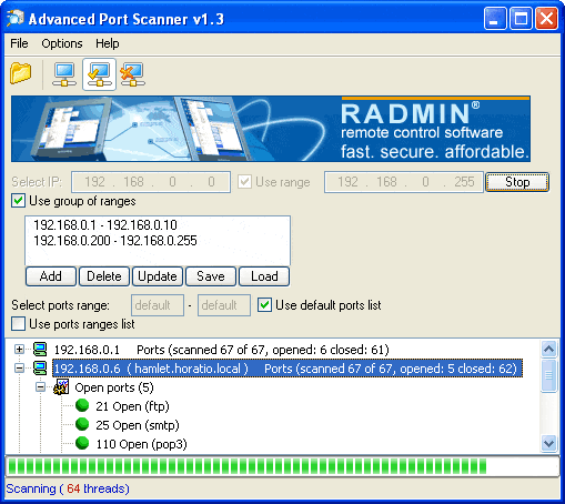 Advanced Port Scanner 