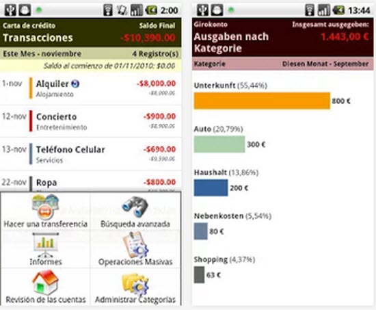 Android Expense Manager Apps