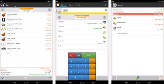 Android Expense Manager Apps