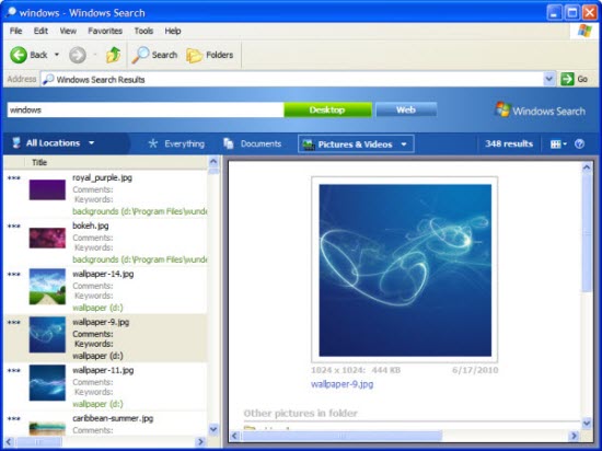 Windows Desktop Search Software