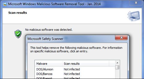 Microsoft Malicious Software Removal Tool