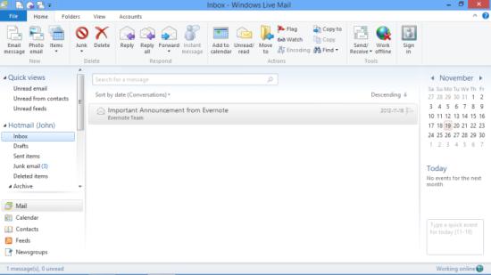 Windows Live Mail Desktop Email Clients