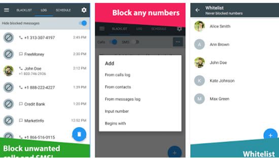 Calls Blacklist Calls and SMS Blocker Apps