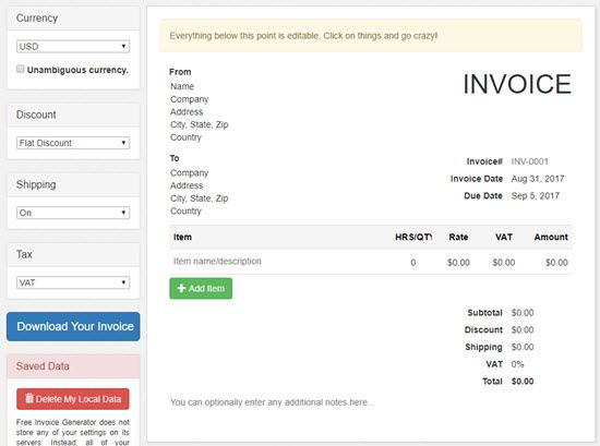 Free Invoice Generator