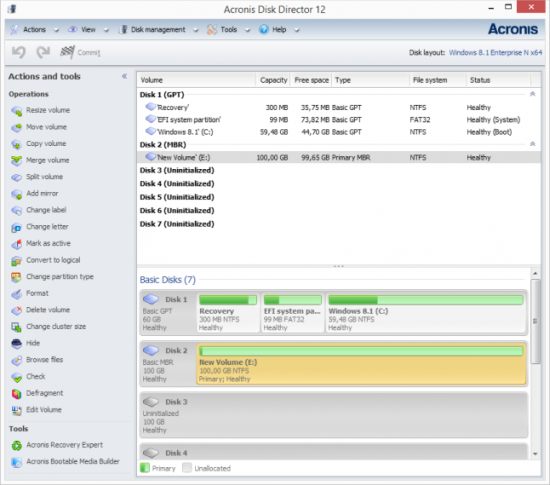 Acronis Disk Director