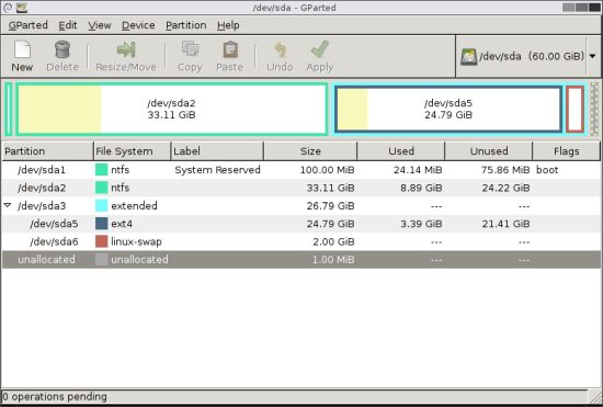 GParted Disk Partition