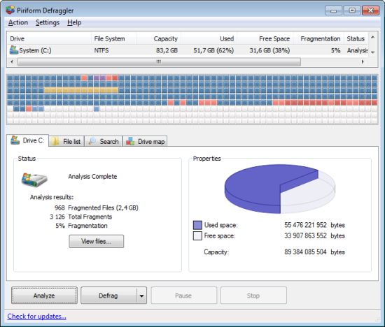 Defraggler Best Disk Defrag Software