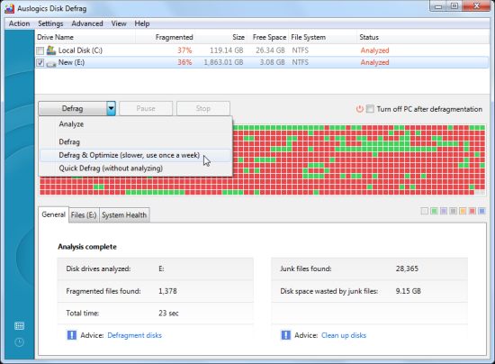 Auslogics Disk Defrag Software