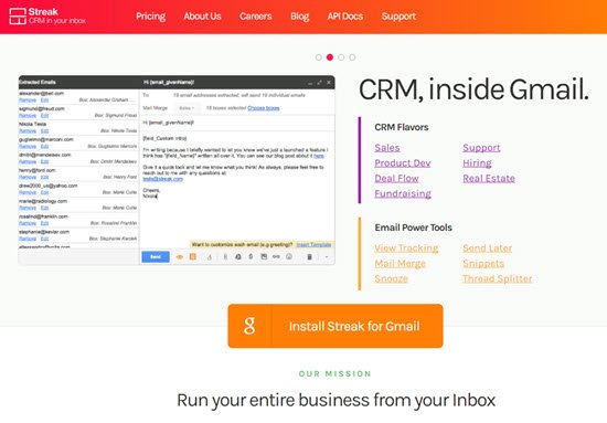 Streak Free CRM Software