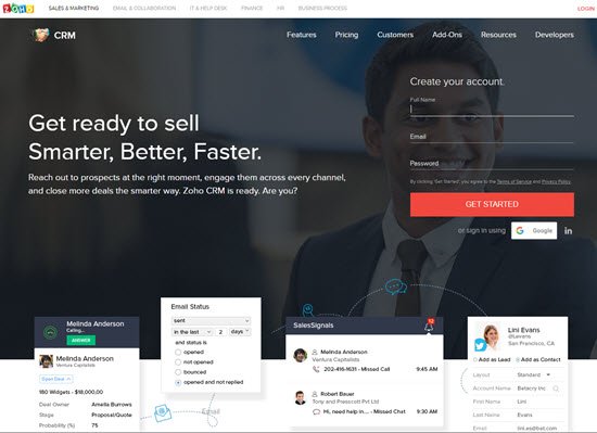 Zoho Free CRM Software