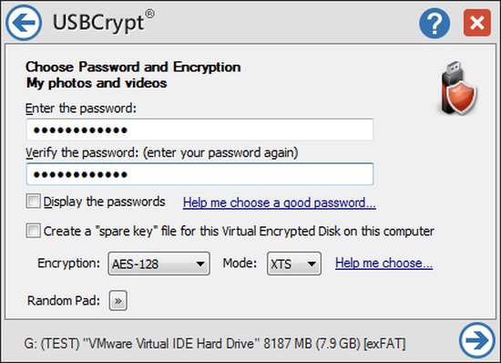 USBCrypt Encryption Software